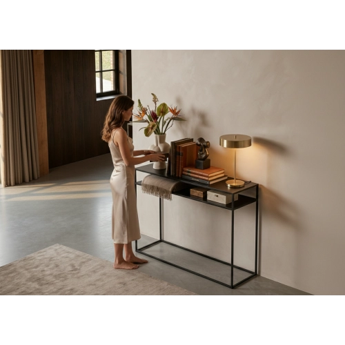 SKD-33 KONSOLA LOFT INDUSTRIALNA STAL CZARNA STAL NIERDZEWNA INOX